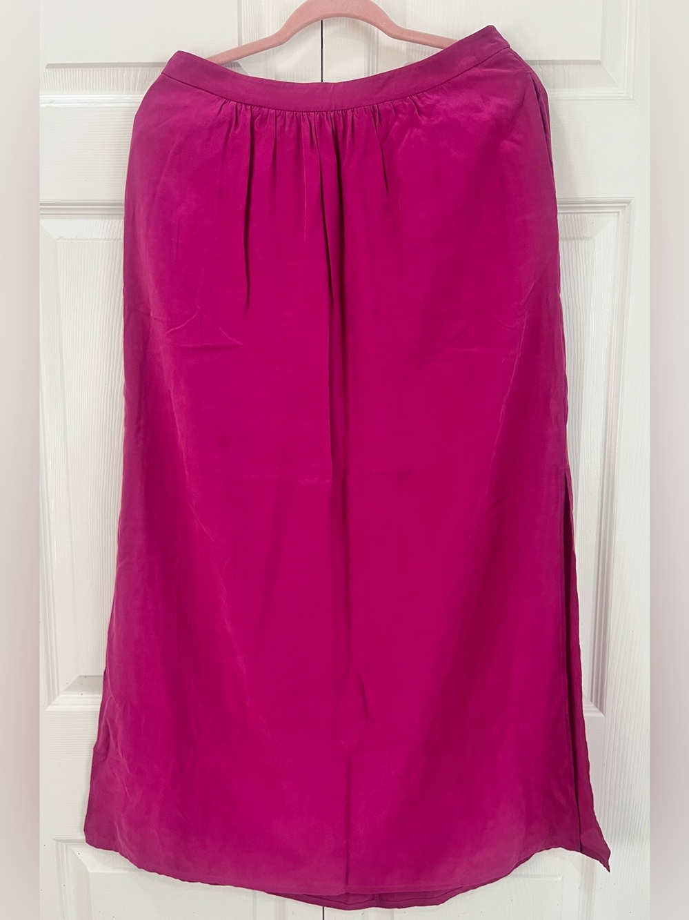 Boden Juliette Cupro Viscose Maxi Skirt Pink Fuchsia Magenta Size 8R